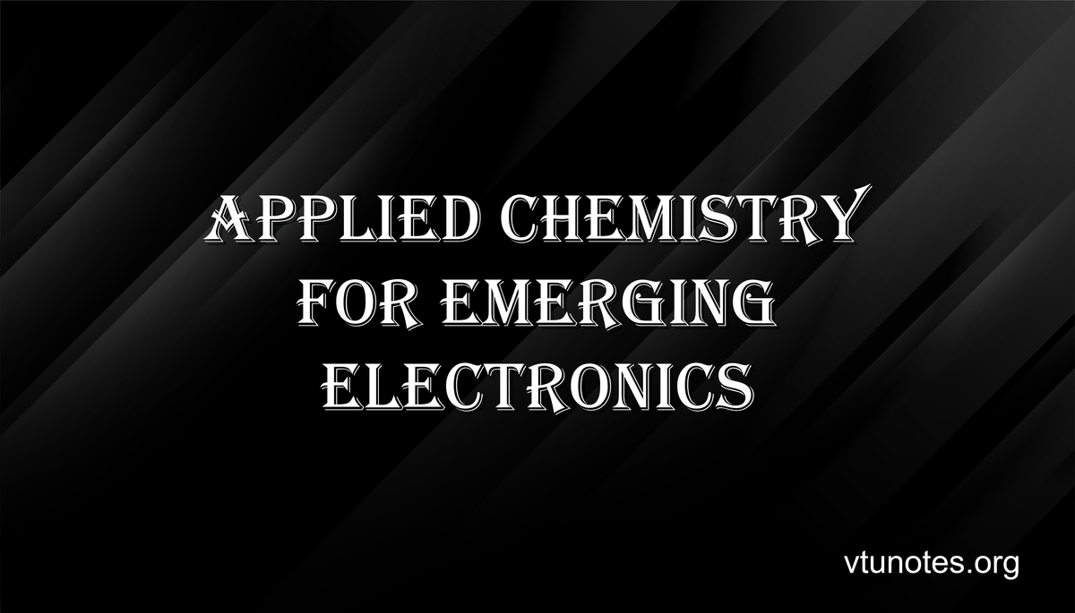 Applied Chemistry for EEE ECE - VTU Notes
