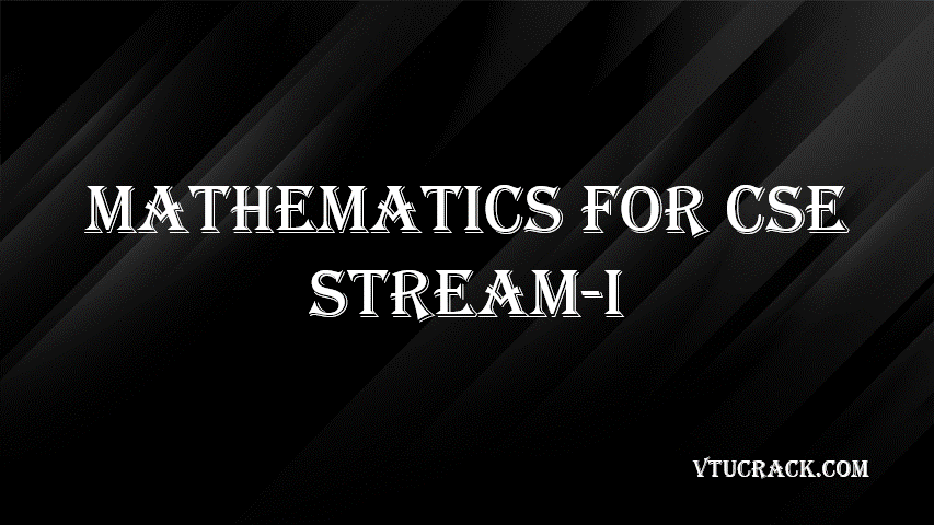 Mathematics-I for CSE Stream BMATS101 - VTU Notes & Study Material